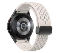GANYUU Cinturino in silicone per Samsung Galaxy Watch 7 6 5 4 40mm 44mm 5Pro 45mm cinturino con fibbia magnetica 6 Classic 43mm 47mm senza lacune cinturini per bracciale(Starlight,Watch 4 5 6 7 44MM)