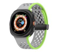 GANYUU Cinturino in silicone per Samsung Galaxy Watch Ultra 47mm Magnetico No Gaps Cinturino sportivo Correa Bracciale per cinturini Samsung Galaxy Ultra 47(Grey Green)