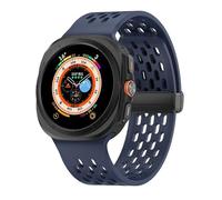 GANYUU Cinturino in silicone per Samsung Galaxy Watch Ultra 47mm Magnetico No Gaps Cinturino sportivo Correa Bracciale per cinturini Samsung Galaxy Ultra 47(Blue)
