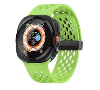 GANYUU Cinturino in silicone per Samsung Galaxy Watch Ultra 47mm Magnetico No Gaps Cinturino sportivo Correa Bracciale per cinturini Samsung Galaxy Ultra 47(Green)