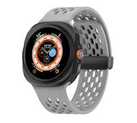 GANYUU Cinturino in silicone per Samsung Galaxy Watch Ultra 47mm Magnetico No Gaps Cinturino sportivo Correa Bracciale per cinturini Samsung Galaxy Ultra 47(Grey)