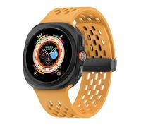 GANYUU Cinturino in silicone per Samsung Galaxy Watch Ultra 47mm Magnetico No Gaps Cinturino sportivo Correa Bracciale per cinturini Samsung Galaxy Ultra 47(Yellow)