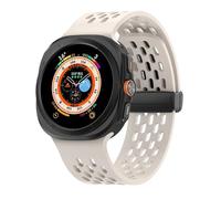 GANYUU Cinturino in silicone per Samsung Galaxy Watch Ultra 47mm Magnetico No Gaps Cinturino sportivo Correa Bracciale per cinturini Samsung Galaxy Ultra 47(Starlight)