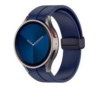 GANYUU Cinturino in silicone per samsung orologio 4/5/6 40 44mm 5 pro 45mm fascia magnetica fibbia gallaxy orologio 4/6classic 42 43mm 46 47mm(Blue,Watch 4Classic 42 46)