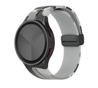 GANYUU Cinturino in silicone per samsung orologio 4/5/6 40 44mm 5 pro 45mm fascia magnetica fibbia gallaxy orologio 4/6classic 42 43mm 46 47mm(Camo light gray,Watch 4 5 40mm 44mm)