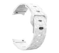 GANYUU Cinturino in silicone senza spazi vuoti per Samsung Galaxy Watch 7 6 4 5 44mm 40mm/FE/5 pro 20mm braccialetto da calcio Watch6 Classic 43mm 47mm cinturino(White,Watch5 pro 45mm)