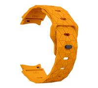GANYUU Cinturino in silicone senza spazi vuoti per Samsung Galaxy Watch 7 6 4 5 44mm 40mm/FE/5 pro 20mm braccialetto da calcio Watch6 Classic 43mm 47mm cinturino(Yellow,Watch FE 40mm)