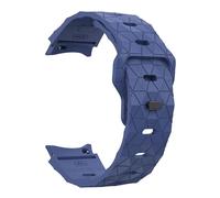GANYUU Cinturino in silicone senza spazi vuoti per Samsung Galaxy Watch 7 6 4 5 44mm 40mm/FE/5 pro 20mm braccialetto da calcio Watch6 Classic 43mm 47mm cinturino(Midnight blue,Watch 6 40mm)
