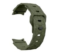 GANYUU Cinturino in silicone senza spazi vuoti per Samsung Galaxy Watch 7 6 4 5 44mm 40mm/FE/5 pro 20mm braccialetto da calcio Watch6 Classic 43mm 47mm cinturino(ArmyGreen,Watch 6 40mm)