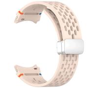 GANYUU Cinturino magnetico da 20mm per Samsung Galaxy Watch 4 5 Pro 6 7 7LTE 44mm 40mm Watch4/6 cinturino in silicone classico senza lacune braccialetto Correas(PinkS,Watch 6 40 44)