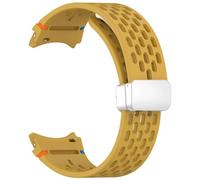 GANYUU Cinturino magnetico da 20mm per Samsung Galaxy Watch 4 5 Pro 6 7 7LTE 44mm 40mm Watch4/6 cinturino in silicone classico senza lacune braccialetto Correas(YellowS,5Pro 45mm)