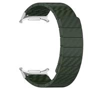 GANYUU Cinturino magnetico in fibra di carbonio per Samsung Galaxy Watch 7 Ultra 47mm LTE cinturino leggero per cinturini Galaxy Watch Ultra 47mm(Green-S)