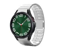 GANYUU Cinturino magnetico in metallo senza spazi vuoti per Samsung Galaxy Watch6 44mm 40mm Bracciale a sgancio rapido per Galaxy Watch 6Classic 43MM 47MM Cinturini(Silver,Watch 4Classic 42 46)