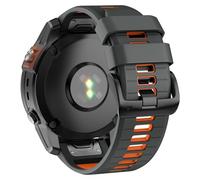 GANYUU Cinturino orologio da 22 mm per Garmin Fenix 7 Pro/ 7/ 6/ 6 Pro/ 5/Epix Pro 47 mm, cinturini di ricambio QuickFit in silicone da 22 mm per Garmin Forerunner 965/955/945/935(Carbon Gre