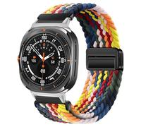GANYUU Cinturino Per Galaxy Watch Ultra Strap 47mm Accessori Bracciale sportivo intrecciato in nylon magnetico Correa Galaxy Watch 7 Ultra Band(Color)