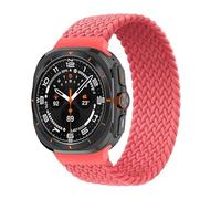 GANYUU Cinturino Per Galaxy Watch Ultra Strap 47mm Accessori Sport Nylon intrecciato solo loop correa Bracciale Galaxy Watch 7 Ultra Band(Pink Punch,M)