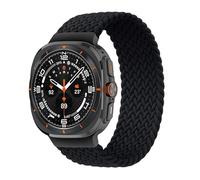 GANYUU Cinturino Per Galaxy Watch Ultra Strap 47mm Accessori Sport Nylon intrecciato solo loop correa Bracciale Galaxy Watch 7 Ultra Band(Black,L)