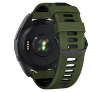 GANYUU Cinturino per orologio da 22 mm per Garmin Forerunner 265/Forerunner 255/Vivoactive 4/Venu 3/Venu 2, cinturino di ricambio in silicone a sgancio rapido da 22 mm(Army green black)