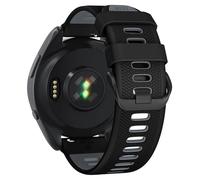 GANYUU Cinturino per orologio da 22 mm per Garmin Forerunner 265/Forerunner 255/Vivoactive 4/Venu 3/Venu 2, cinturino di ricambio in silicone a sgancio rapido da 22 mm(Black Gray)