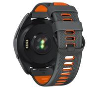 GANYUU Cinturino per orologio da 22 mm per Garmin Forerunner 265/Forerunner 255/Vivoactive 4/Venu 3/Venu 2, cinturino di ricambio in silicone a sgancio rapido da 22 mm(Carbon Gray Orange)