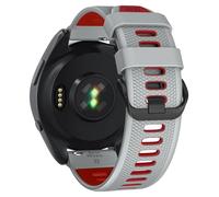 GANYUU Cinturino per orologio da 22 mm per Garmin Forerunner 265/Forerunner 255/Vivoactive 4/Venu 3/Venu 2, cinturino di ricambio in silicone a sgancio rapido da 22 mm(Light Gray Red)