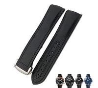 GANYUU Cinturino per orologio da polso in nylon e gomma, 21 mm, 22 mm, 19 mm, 20 mm, per omega, Planet Ocean Seamaster 300, cinturino in gomma, 22mm, Agata