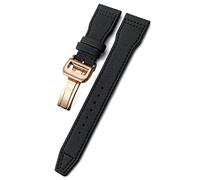 GANYUU Cinturino per orologio da polso in nylon intrecciato con fibbia, adatto per IWC Pilot Mark Portugieser Portofino Bracciale, 22mm, Agata