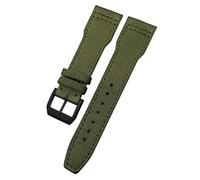 GANYUU Cinturino per orologio da polso in nylon intrecciato con fibbia, adatto per IWC Pilot Mark Portugieser Portofino Bracciale, 22mm, Agata