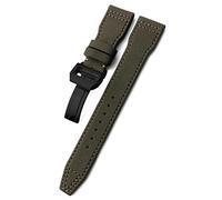 GANYUU Cinturino per orologio da polso in nylon intrecciato con fibbia, adatto per IWC Pilot Mark Portugieser Portofino Bracciale, 22mm, Agata