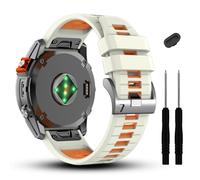 GANYUU Cinturino per orologio Fenix 7/7 Pro/6/6 Pro/5/5 Plus, cinturino morbido in silicone Quickfit per smartwatch Forerunner 965 955/Approach S70 47 mm/Instinct 2/Quatix 7, Misura unica, Agata