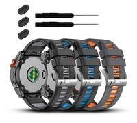 GANYUU Cinturino per orologio Fenix 7/7 Pro/6/6 Pro/5/5 Plus, cinturino morbido in silicone Quickfit per smartwatch Forerunner 965 955/Approach S70 47 mm/Instinct 2/Quatix 7, Misura unica, Agata