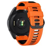 GANYUU Cinturino per orologio per Garmin Forerunner 265/Forerunner 255/Vivoactive 4/Venu 3/Venu 2, cinturino di ricambio in silicone a sgancio rapido da 22 mm(Orange Black)