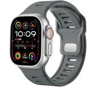 GANYUU Cinturino sportivo per Apple Watch Ultra 2/Ultra Band Uomo 49 mm 45 mm 44 mm 42 mm, cinturino di ricambio in silicone compatibile con iWatch Series SE 9 8 7, 49/45/44/42mm, agate