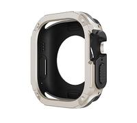 GANYUU Custodia 2 in 1 per Apple Watch Series 8/7/SE/6/5/4 Ultra 41mm 45mm 40mm 44mm 49mm TPU PC paraurti protettivo antiurto per iwatch(Starlight,41mm)