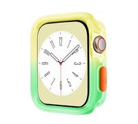 GANYUU Custodia in silicone per Apple Watch 45mm 44MM 41MM 40MM TPU Cover Protezione Bumper Shell per iWatch Serie 9 8 7 6 SE 5 4 custodia(Yellow Green,44MM 45MM)