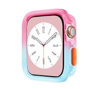 GANYUU Custodia in silicone per Apple Watch 45mm 44MM 41MM 40MM TPU Cover Protezione Bumper Shell per iWatch Serie 9 8 7 6 SE 5 4 custodia(Rose Blue,40MM 41MM)