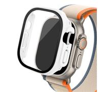 GANYUU Custodia in vetro per Apple Watch Ultra 2 custodia 49mm smar twatch PC Protezione schermo paraurti Cover temperata iwatch series Accessori fascia(White 05,Ultra 2 49mm)