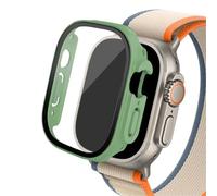 GANYUU Custodia in vetro per Apple Watch Ultra 2 custodia 49mm smar twatch PC Protezione schermo paraurti Cover temperata iwatch series Accessori fascia(Mint 11,Ultra 49mm)