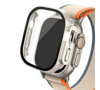 GANYUU Custodia in vetro per Apple Watch Ultra 2 custodia 49mm smar twatch PC Protezione schermo paraurti Cover temperata iwatch series Accessori fascia(Starlight 28,Ultra 2 49mm)