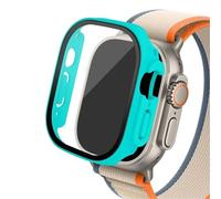 GANYUU Custodia in vetro per Apple Watch Ultra 2 custodia 49mm smar twatch PC Protezione schermo paraurti Cover temperata iwatch series Accessori fascia(Spearmint 20,Ultra 49mm)