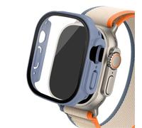GANYUU Custodia in vetro per Apple Watch Ultra 2 custodia 49mm smar twatch PC Protezione schermo paraurti Cover temperata iwatch series Accessori fascia(Lavender 21,Ultra 2 49mm)