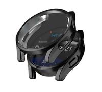 GANYUU Custodia morbida per orologio in TPU per Samsung Watch 5 40mm con protezione per lo schermo per Galaxy Watch 5 44mm Cover paraurti all-inclusive(Black,Watch 5 44mm)