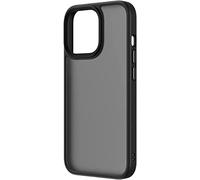 GANYUU Custodia per iPhone 13 Pro, opaca e trasparente, TPU+PC, protezione robusta, nero