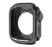 GANYUU Custodia protettiva in metallo per Apple Watch 46mm 45mm 44mm Cover protettiva per telaio per iWatch Series 10 9 8 7 6 5 SE Passa a Ultra 2 49mm WatchCase(Black)