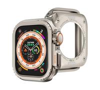 GANYUU Custodia protettiva in metallo per Apple Watch S10 42mm S10 46mm 45mm 44mm Cover protettiva per telaio per iWatch Series 9 8 7 6 5 4 SE Cambia in Ultra 2 49mm(Titanium,45mm)