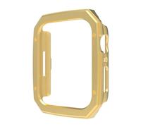 GANYUU Custodia rigida per PC per Apple Watch Ultra 49mm 41mm 45mm Cover placcatura in plastica per IWatch Series 9 8 7 6 SE 5 40mm 44mm Custodia protettiva(Gold,44mm)