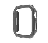 GANYUU Custodia rigida per PC per Apple Watch Ultra 49mm 41mm 45mm Cover placcatura in plastica per IWatch Series 9 8 7 6 SE 5 40mm 44mm Custodia protettiva(Gun,45mm)