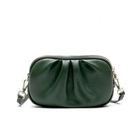 GANYUU Donne Del Cuoio Genuino Della Nuvola Borsa Multifunzionale di Grande Capacità Borse A Tracolla Portatile Della Pelle Bovina, Verde, 21-8-13cm