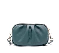 GANYUU Donne Del Cuoio Genuino Della Nuvola Borsa Multifunzionale di Grande Capacità Borse A Tracolla Portatile Della Pelle Bovina, Blu, 21-8-13cm