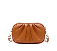 GANYUU Donne Del Cuoio Genuino Della Nuvola Borsa Multifunzionale di Grande Capacità Borse A Tracolla Portatile Della Pelle Bovina, Marrone, 21-8-13cm